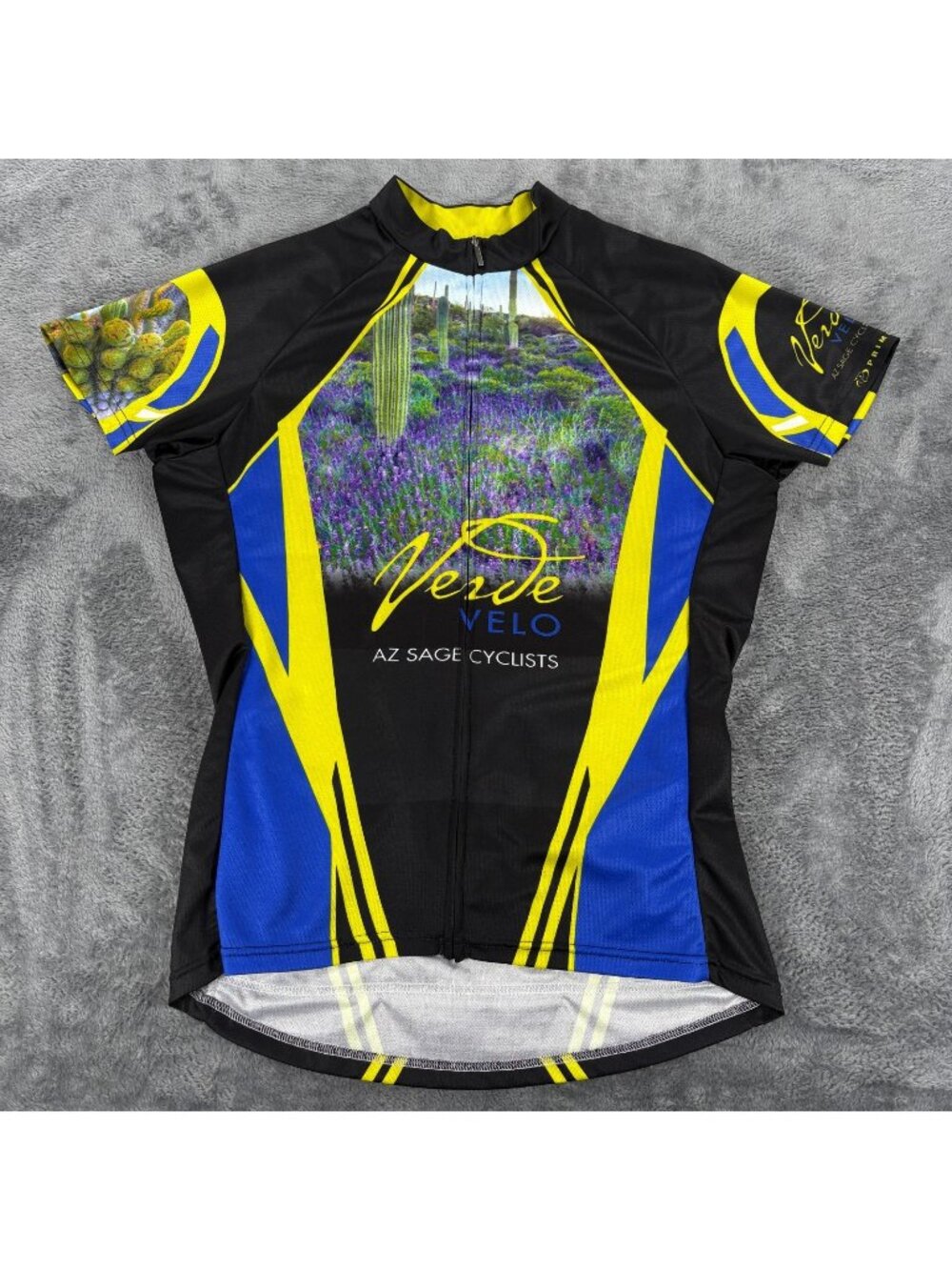 Primal Verde Velo AZ Sage Cyclists Womens Large Cycling Jersey Full Zip Bike